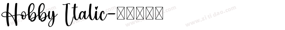 Hobby Italic字体转换